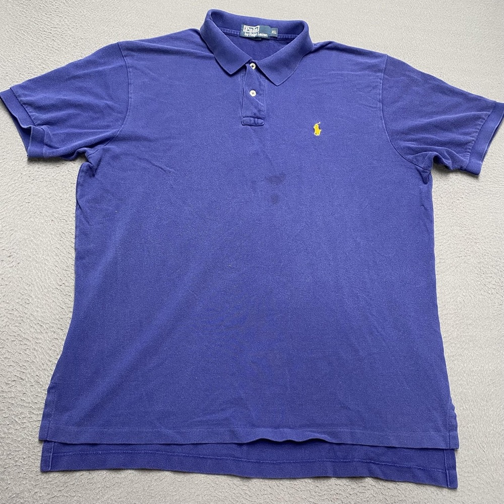Polo Ralph Lauren Polo Shirt Mens XL Blue 100% Cotton Pony Logo Short Sleeve